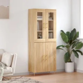 Aparador alto madera contrachapada color roble 69,5x34x180 cm de vidaXL, Aparadores - Ref: Foro24-3198204, Precio: 151,73 €, ...