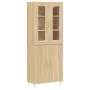 High oak-colored plywood sideboard 69.5x34x180 cm by vidaXL, Sideboards - Ref: Foro24-3198204, Price: 151,81 €, Discount: %