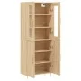 High oak-colored plywood sideboard 69.5x34x180 cm by vidaXL, Sideboards - Ref: Foro24-3198204, Price: 151,81 €, Discount: %