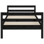 Estructura de cama madera maciza de pino negro 90x200 cm de vidaXL, Camas y somieres - Ref: Foro24-821628, Precio: 93,35 €, D...
