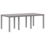 Conjunto de Comedor de Jardín 9 pcs Gris Claro Ratan Polt
