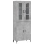 Hohes Sideboard aus betongrauem Sperrholz, 69,5 x 34 x 180 cm von vidaXL, Sideboards - Ref: Foro24-3198213, Preis: 160,33 €, ...