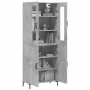 Concrete gray plywood tall sideboard 69.5x34x180 cm by vidaXL, Sideboards - Ref: Foro24-3198213, Price: 156,13 €, Discount: %