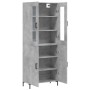 Aparador alto madera contrachapada gris hormigón 69,5x34x180 cm de vidaXL, Aparadores - Ref: Foro24-3198213, Precio: 160,33 €...