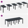 Conjunto de Comedor de Jardín 11 pcs Antracita Ratan Polt