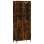 Hohes Sideboard aus geräuchertem Eichensperrholz, 69,5 x 34 x 180 cm von vidaXL, Sideboards - Ref: Foro24-3198214, Preis: 162...