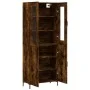 Hohes Sideboard aus geräuchertem Eichensperrholz, 69,5 x 34 x 180 cm von vidaXL, Sideboards - Ref: Foro24-3198214, Preis: 158...