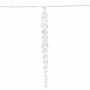 Luces carámbano Navidad 100 LED blanco cálido acrílico PVC 10 m