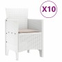 Conjunto de Comedor de Jardín 11 pcs Ratan Polt