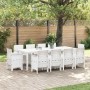 Conjunto de Comedor de Jardín 11 pcs Ratan Polt