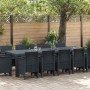 Conjunto de Comedor de Jardín 13 pcs Antracita Plástico