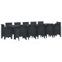 Conjunto de Comedor de Jardín 13 pcs Antracita Plástico