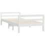 Estructura de cama madera maciza de pino blanco 80x200 cm