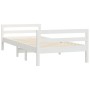 Massives Bettgestell aus weißem Kiefernholz, 80 x 200 cm von vidaXL, Betten und Lattenroste - Ref: Foro24-821630, Preis: 155,...