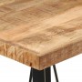 Mesa alta de hierro y madera maciza de mango 55x55x107 cm en Mesas de cocina y de comedor | Comprar online en Foro24