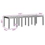 Conjunto de Comedor de Jardín 13 pcs Antracita Plástico