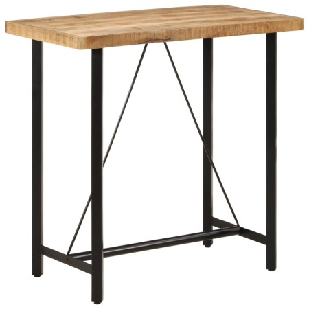 Mesa alta de hierro y madera maciza de mango 110x55x107 cm en Mesas de cocina y de comedor | Comprar online en Foro24