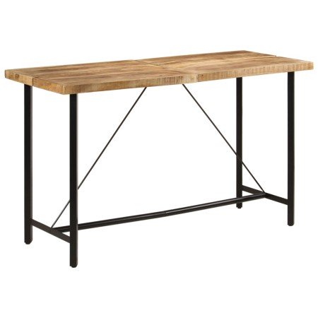 Mesa alta de hierro y madera maciza de mango 180x70x107 cm en Mesas de cocina y de comedor | Comprar online en Foro24