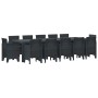 Conjunto de Comedor de Jardín 13 pcs Antracita Plástico