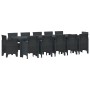 Conjunto de Comedor de Jardín 13 pcs Antracita Polyrattán
