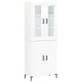 Aparador alto madera contrachapada blanco 69,5x34x180 cm de vidaXL, Aparadores - Ref: Foro24-3198209, Precio: 158,57 €, Descu...