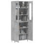 Concrete gray plywood tall sideboard 69.5x34x180 cm by vidaXL, Sideboards - Ref: Foro24-3198197, Price: 157,78 €, Discount: %