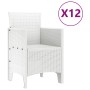 Conjunto de Comedor de Jardín 13 pcs Blanco Poliratán