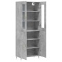 Concrete gray plywood tall sideboard 69.5x34x180 cm by vidaXL, Sideboards - Ref: Foro24-3198197, Price: 157,78 €, Discount: %
