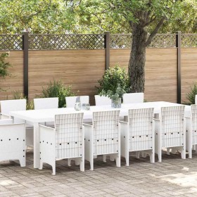Conjunto de Comedor de Jardín 13 pcs y Gris claro