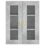 Concrete gray plywood tall sideboard 69.5x34x180 cm by vidaXL, Sideboards - Ref: Foro24-3198197, Price: 157,78 €, Discount: %