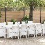 Conjunto de Comedor de Jardín 13 pcs y Gris claro