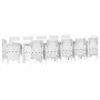 Conjunto de Comedor de Jardín 13 pcs y Gris claro