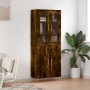 Hohes Sideboard aus geräuchertem Eichensperrholz, 69,5 x 34 x 180 cm von vidaXL, Sideboards - Ref: Foro24-3198206, Preis: 155...