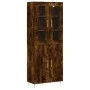 Hohes Sideboard aus geräuchertem Eichensperrholz, 69,5 x 34 x 180 cm von vidaXL, Sideboards - Ref: Foro24-3198206, Preis: 151...