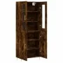 Hohes Sideboard aus geräuchertem Eichensperrholz, 69,5 x 34 x 180 cm von vidaXL, Sideboards - Ref: Foro24-3198206, Preis: 151...