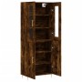 Hohes Sideboard aus geräuchertem Eichensperrholz, 69,5 x 34 x 180 cm von vidaXL, Sideboards - Ref: Foro24-3198206, Preis: 155...