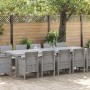 Conjunto de Comedor de Jardín con cojín Gris claro