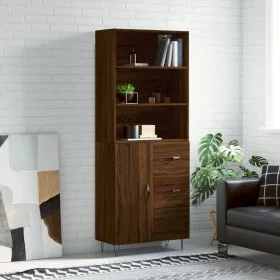Hohes Sideboard aus braunem Eichensperrholz, 69,5 x 34 x 180 cm von vidaXL, Sideboards - Ref: Foro24-3189444, Preis: 147,54 €...