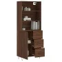 Aparador alto madera contrachapada marrón roble 69,5x34x180 cm de vidaXL, Aparadores - Ref: Foro24-3189444, Precio: 147,54 €,...
