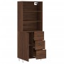 Aparador alto madera contrachapada marrón roble 69,5x34x180 cm de vidaXL, Aparadores - Ref: Foro24-3189444, Precio: 159,20 €
