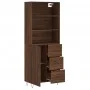 Aparador alto madera contrachapada marrón roble 69,5x34x180 cm de vidaXL, Aparadores - Ref: Foro24-3189444, Precio: 147,54 €,...