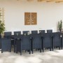 Conjunto de Comedor de Jardín 15 pcs Antracita Ratan Polt