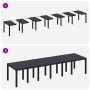 Conjunto de Comedor de Jardín 15 pcs Antracita Ratan Polt