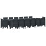 Conjunto de Comedor de Jardín 15 pcs Antracita Ratan Polt