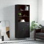 Aparador alto madera contrachapada negro 69,5x34x180 cm de vidaXL, Aparadores - Ref: Foro24-3189438, Precio: 162,22 €, Descue...