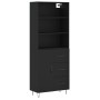 Aparador alto madera contrachapada negro 69,5x34x180 cm de vidaXL, Aparadores - Ref: Foro24-3189438, Precio: 162,22 €, Descue...