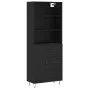 Hohes schwarzes Sperrholz-Sideboard 69,5 x 34 x 180 cm von vidaXL, Sideboards - Ref: Foro24-3189438, Preis: 154,80 €, Rabatt: %