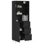 Aparador alto madera contrachapada negro 69,5x34x180 cm de vidaXL, Aparadores - Ref: Foro24-3189438, Precio: 162,22 €, Descue...