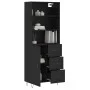 Aparador alto madera contrachapada negro 69,5x34x180 cm de vidaXL, Aparadores - Ref: Foro24-3189438, Precio: 154,80 €, Descue...