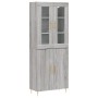 Hohes Sideboard aus sonomagrauem Sperrholz, 69,5 x 34 x 180 cm von vidaXL, Sideboards - Ref: Foro24-3198207, Preis: 160,53 €,...